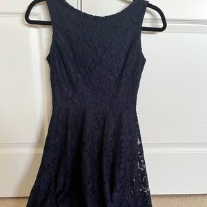 navy lace dress